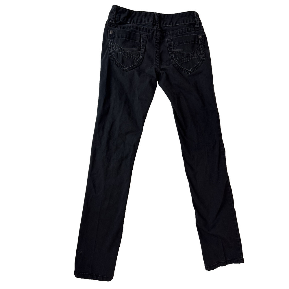 Aeropostale Bayla Skinny Jeans Low Rise Black 2010 era Y2K Indie Emo Sz 1/2